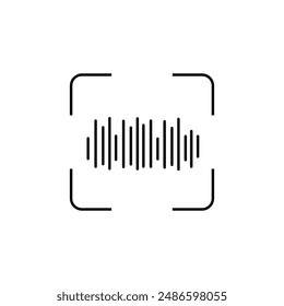 Audio Waveform Inside Viewfinder A simple, black and white 