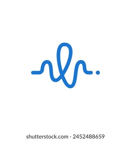 Audio Waveform with Letter L Vector Logo Design