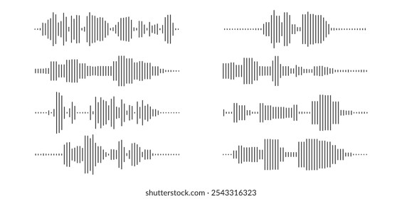 Forma de onda de áudio, elementos de vetor de onda de música