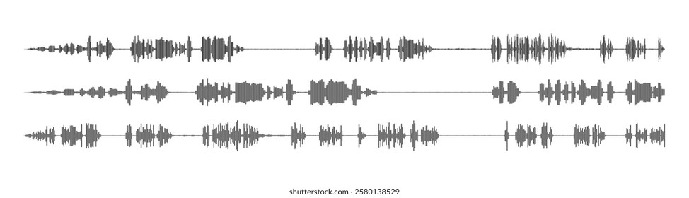 Audio waveform, music wave vector elements