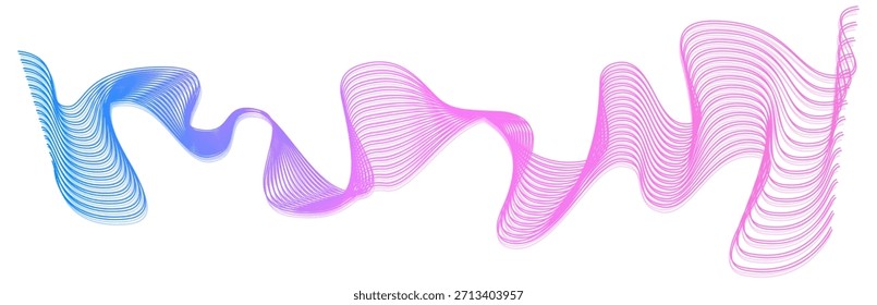 Forma de onda de áudio. Nível de pulso digital de gradiente de néon