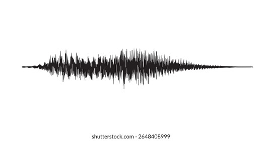 Audio waveform visualization showing a sound's frequency and amplitude over time.