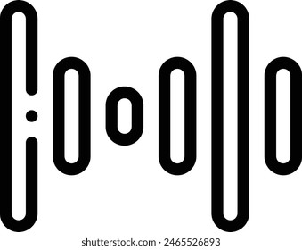 audio waves icon. Thin Linear Style Design Isolated On White Background
