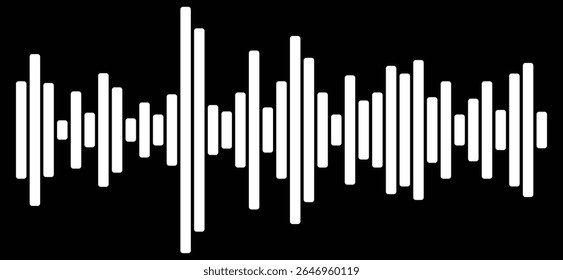 Ícone de ondas de áudio. Mensagem de voz e representação sonora Gravar player de música. Faixa de conversação móvel. Onda sonora de podcast. Áudio de fala da rede social. Ruído do espectro do equalizador