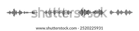 Audio waves icon. Voice message and sound representation