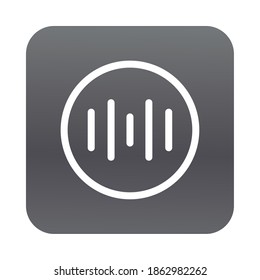 audio waves interface block gradient style icon vector illustration design