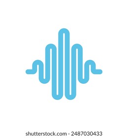 Audio Waves Logo Vector Illustration