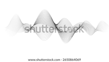 Audio Waves Telecommunication Concept Digital frequency track equalizer Stylized lines on empty background