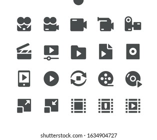 Audio_Video v4 UI Pixel Perfect Well-crafted Vector Solid Icons 48x48 Ready for 24x24 Grid for Web Graphics and Apps. Simple Minimal Pictogram