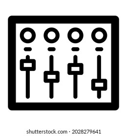 Audioa mixer outline icon, suitable for set electonics icons