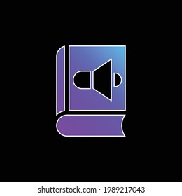 Audiobook blue gradient vector icon