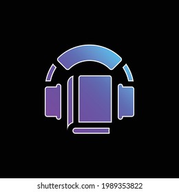 Audiobook blue gradient vector icon