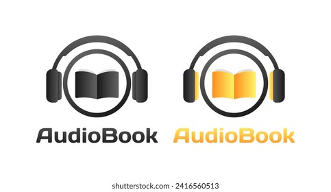 Icono de botones AudioBook. Estilo plano. Iconos del vector