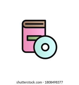 Audiobook color gradient vector icon