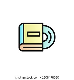 Audiobook color gradient vector icon