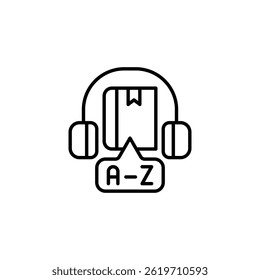 Audiobook concept with headphones and a book representing auditory learning