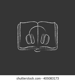 Audiobook. Drawn in chalk icon.