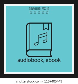 audiobook, ebook vector icon