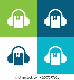 Audiobook Vierfarbiges Minimal-Icon-Set