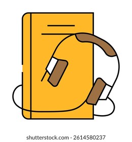 audiobook gadget line icon vector. audiobook gadget sign. isolated symbol illustration