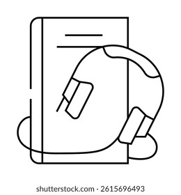 audiobook gadget line icon vector. audiobook gadget sign. isolated contour symbol black illustration