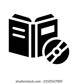 Audiobook-Glyphe-Symbol, Vektorgrafik