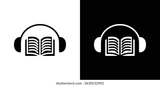 Audiobook icon concept, vector illustration