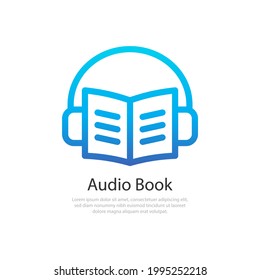 Audiobook icon design isolated on white background. Vector illustration