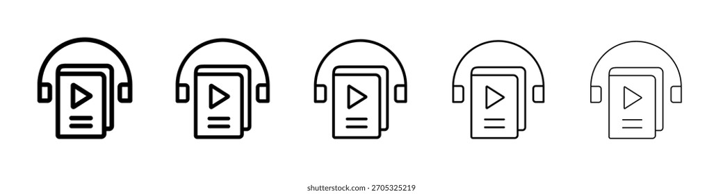 Audiobook icon design, logo, app, UI. Vector illustration, EPS