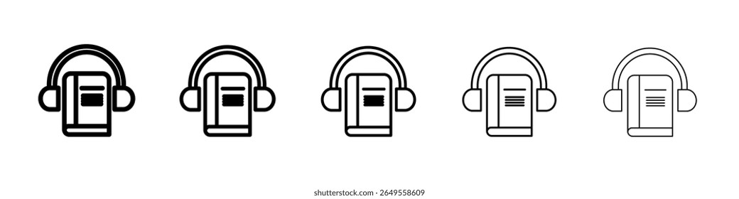 Ícone de Audiobook simples logotipo de estrutura de tópicos