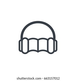 audiobook icon isolated on white