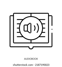 audiobook icon. Linear style sign isolated on white background. Vector illustration
