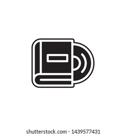 audiobook icon. Simple glyph, flat vector of Book icons for UI and UX, website or mobile application