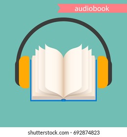 the audiobook icon. vector illustration.