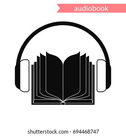audiobook icon. vector illustration.