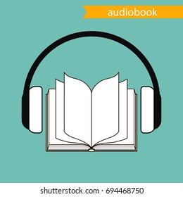 the audiobook icon. vector illustration.