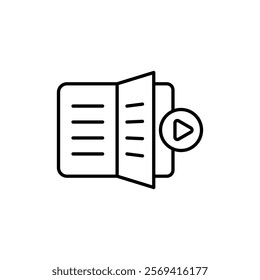 Audiobook icon Vector logo outline
