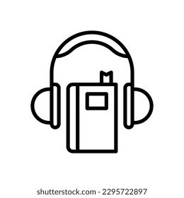 audiobook icon for your website design, logo, app, UI.