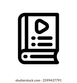 audiobook line icon. Clean and minimalist vector icon for websites, mobile apps, presentations, and logos. Fully scalable and customizable for any project.