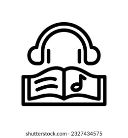 gráfico vectorial de ilustración de icono de línea de audio. Ilustración de elemento simple gráfico vectorial, adecuado para aplicaciones, sitios web y presentaciones aisladas en fondo blanco