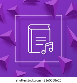 Audiobook line icon. Reading, library, atheneum, electronic book, paper, ebook, text book. Education concept. Vector line icon for Business and Advertising