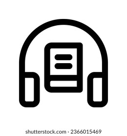 audiobook line icon. vector icon for your website, mobile, presentation, and logo design.