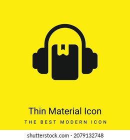 Audiobook minimal bright yellow material icon