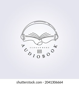 Audiobook Open Book Learning Logo posten Online Vektorgrafik Design Symbol flaches kreatives Design