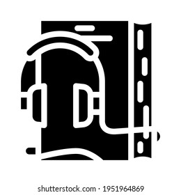 audiobook for self study glyph icon vector. audiobook for self study sign. isolated contour symbol black illustration