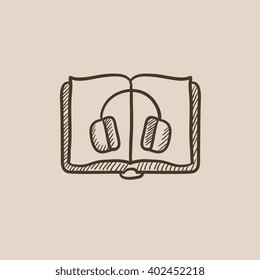 Icono de esbozo de audiolibro.