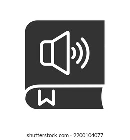 audiobook vector glyph icon isolated on white background. audiobook stock vector icon for web, mobile app and ui design