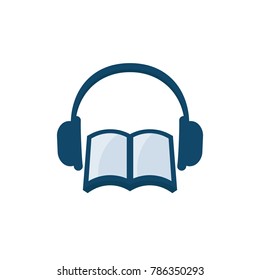 audiobook vector icon on white