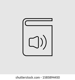 audiobook vector icon.Lined flat sign for mobile concept and web design. Audiobook glyph icon. Symbol, logo illustration. Vector graphics