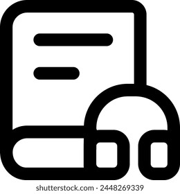 audiobook vector illustration asset element